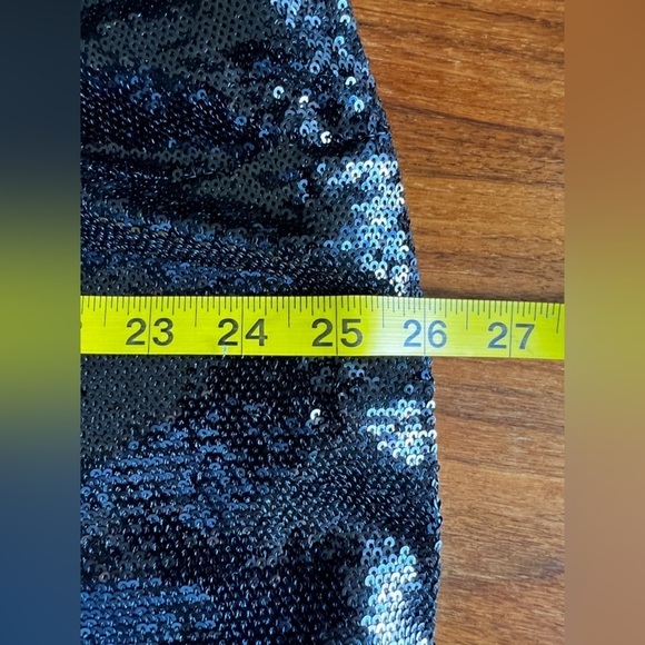 Torn by Ronny Kobo Black Sequin Silk Bow Slip Strapless Mini Dress size small - Picture 13 of 14